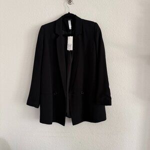 NWT Mural long line double breasted black blazer